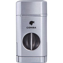 Parmida 3 Torch Pürmüz Gümüş Dahili V Kesicili Metal Puro Çakmağı