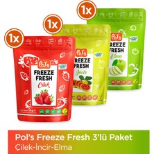 Pol's Freeze Fresh Çilek 15 gr, İncir 20 gr, Elma 15 gr