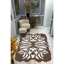 Doruklar Home Collection Kaymaz Taban Yıkanabilir Dijital Baskı Dekoratif Modern Desenli Elegance Serisi Lazer Kesim Dot Taban Halı ELG45