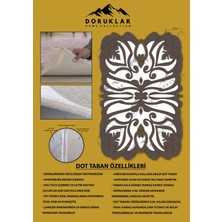 Doruklar Home Collection Kaymaz Taban Yıkanabilir Dijital Baskı Dekoratif Modern Desenli Elegance Serisi Lazer Kesim Dot Taban Halı ELG45