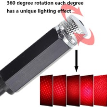 Xiyu Shop Kırmızı Işık Araba Çatı Yıldız Ortam Işığı Romantik Usb Gece Atmosfer Lambası Ev Iç Dekorasyon Mini Tavan Projektör Galaxy Ayarlanabilir (Yurt Dışından)