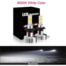 Xiyu Shop H11 Stili 8000K 2 Adet H7 Led Turbo Araba Far H1 H4 H Hb Hb H7 Lamba Ampul Lm 6000K Mze Araba Far Sis Lambası (Yurt Dışından)