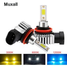 Xiyu Shop H11 Stili 8000K 2 Adet H7 Led Turbo Araba Far H1 H4 H Hb Hb H7 Lamba Ampul Lm 6000K Mze Araba Far Sis Lambası (Yurt Dışından)