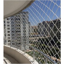 Ünal File 2 x 2 Metre Balkon Çocuk Güvenlik Filesi 3 mm Kedi Ağı Kedi Balon Filesi