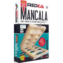 Redka Ahşap Kapaklı Mancala Strateji Oyunu