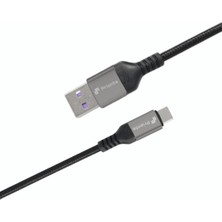 PD40CA 40W Örgülü Type-C To Usb-A Hızlı Data/şarj Kablosu 1.5 Metre (Priente Türkiye Garantili)