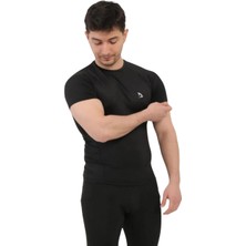 Domin Spor Erkek Siyah Kısa Kollu Compression Fitness Gym Body Tshirt DMNS56321