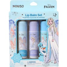 Miniso Disney Frozen Lisanslı Lip Balm Seti (3 Adet) - Mavi