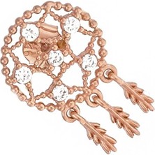 Masaliko Sallantılı Gümüş Küpe SB1598, 925 Ayar Gümüş Küpe, Modern Trend Küpe, Altın Kaplama Küpe