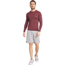 Domin Spor Erkek Uzun Kollu Bordo Fit Compression Spor Body Tshirt DMN1453873298