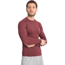 Domin Spor Erkek Uzun Kollu Bordo Fit Compression Spor Body Tshirt DMN1453873298