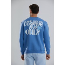 Autopsy Jeans Baskılı Içi Polarlı Unisex Bisiklet Yaka Sweatshirt