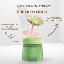 Çiçek Modelli Işıklı Hava Nemlendirici Buhar Makinesi Aroma Difüzörü