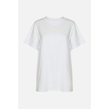 Kadın Pamuklu Basic Oversize T-Shirt