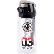 Beşiktaş Plastik Matara 500 Ml Siyah-Kırmızı 22389