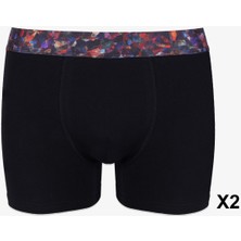 Erkek 4'lü Pamuklu Likralı Renkli Lastikli Boxer (FARKLI LASTİK SEÇENEKLERİ)