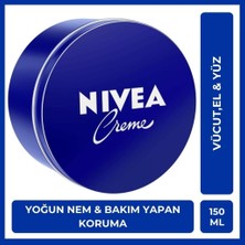 NIVEA Creme 150ml, Bakım Yapan Koruma, Uzun Süreli Yoğun Nemlendirici, El Yüz Ve Vücut, Yumuşak Cilt Hissi