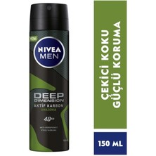 NIVEA MEN Erkek Çeyiz Seti, Deep Dimension Duş Jeli 500ml, Tıraş Sonrası Losyon 100ml, Sprey 150ml, Roll-on Deodorant 50ml