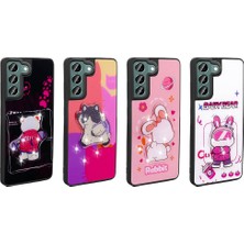 Roketcim Galaxy S22 Kılıf Parlayan Kabartmalı Ikonik Figürlü Amas Silikon Kapak