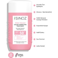 Sinoz Pink Touch Anında Ton Eşitleyici Pembe Yüz Bakım Kremi Spf50 - Mineral Güneş Filtresi 50ml