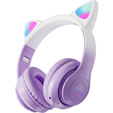 Kulak Üstü Bluetooh Kulaklık Rgb Işıklı Katlanabilir Stero Oyun ve Müzik Kulaklığı