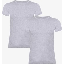 Erkek 2'li Basic Likralı T-Shirt