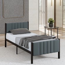 Mobpazar Lotus Metal Karyola Antrasit Renk, 90 x 200 cm