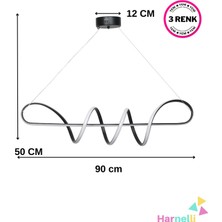 Harnelli 3 Renk Yanabilen Modern Ledli Avize