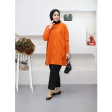 Uğur Butik Zikzak Model  Merserize Triko Tunik