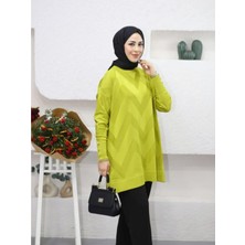 Uğur Butik Zikzak Model  Merserize Triko Tunik