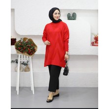 Uğur Butik Zikzak Model  Merserize Triko Tunik