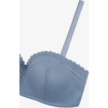 Koza İç Giyim Kadın Dolgusuz Dantelli Straplez Sütyen