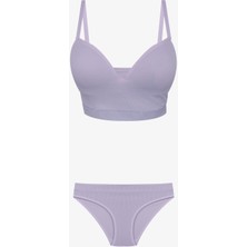 Kadın Fitilli Yarım Dolgulu Sütyen Takım