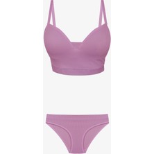 Kadın Fitilli Yarım Dolgulu Sütyen Takım