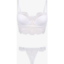 Koza İç Giyim Dantelli Tüllü Sütyen Takım