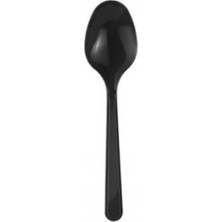 Yorulmaz Ambalaj Kullan At Siyah Plastik Kaşık Lü x  100 Lü