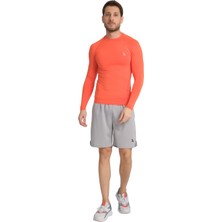 Domin Spor Erkek Uzun Kollu Orange Esnek Fit Compression Spor Body Tshirt DMN1453797118