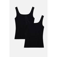 Kadın 2'li Kalın Askılı Likralı Atlet