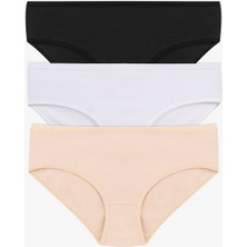 Koza İç Giyim 3'lü Desenli Pamuklu Yüksek Bel Bato