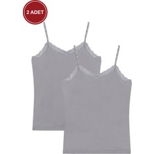 Kadın 2'li Ip Askılı Dantelli - Ayar Halkalı Atlet