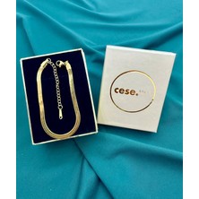 Celeste Shine Italyan Ezme Zincir Çelik Bileklik Altın Sarısı(Gold)