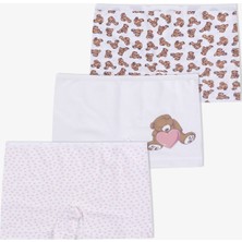 Koza İç Giyim Kız Çocuk 3'lü Desenli Boxer