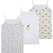 Koza İç Giyim Kız Çocuk 3'lü Desenli Atlet