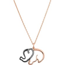 İryum Pırlanta Fil Kolye Pn023