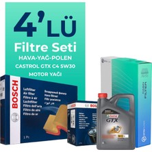 Bosch Dacia Logan 1.5 Dizel Filtre Bakım Seti Castrol Motor Yağlı (2012-2018) 4 Lü