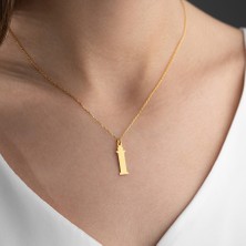 Vetro Silver Kadın Altın Kaplama 925 Ayar Gümüş I Harf Kolye