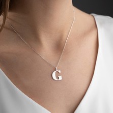 Vetro Silver Kadın 925 Ayar Gümüş G Harf Kolye