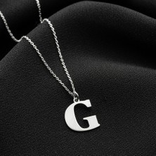 Vetro Silver Kadın 925 Ayar Gümüş G Harf Kolye