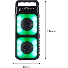 Polygold LF1576 Rgb Ledli Mikrofonlu Radyolu Bluetooth Hoparlör