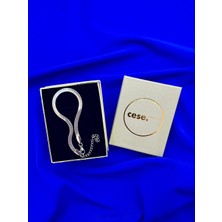 Celeste Shine Italyan Ezme Zincir Çelik Bileklik Gümüş Gri (Sılver)